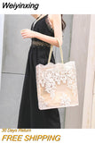 Weiyinxing Lace Ladies Handbag Summer Beach Wedding Bridal Party Hand Bag Bolsa Feminina Women's Shoulder Bag Shopping Bag