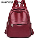 Weiyinxing 2023 Multifunction Vintage Women Backpacks High Quality Female Back Pack Ladies Shoulder Bag Ladies Leather Travel Backpack