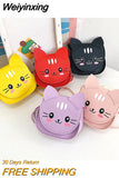 Weiyinxing Cute Cat Children's Mini Shoulder Bags Baby Girls Fashion Accessory Coin Purse Handbags Boys Kids Small Crossbody Bag