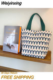 Weiyinxing Retro Women Small Tote Shoulder Bags Student Girls Lunch Bento Bag Hand Carry Shopper Bag Female Clutch Purse Handbags