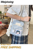 Weiyinxing 2023 New Small Bag Japanese S Cute Student Messenger Bag Shoulder Bag to Send Bear Pendant Pure Soft Girl