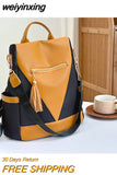 weiyinxing Bagpack Women High Quality Nylon Backpacks Female Big Travel BackBag Large School Bags for Teenage Girls Patchwork Bag