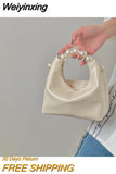 Weiyinxing Handle Women Small Clutch Handbags Fashion Chain Female Shoulder Messenger Bag Solid Color Ladies Hobos Tote Purse Bag