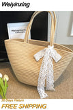 Weiyinxing Large Capacity Luxury Designer Tote Bags For Women Summer Casual Fashion Shoulder 2023 Woven Shopping Handbags High Quality