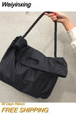 Weiyinxing 2023 New Fashion Korean Bags Shoulder Women Casual Nylon Simple Large Capacity Travel Messenger Handbag Book Shopping Bag