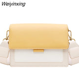 Weiyinxing Color Leather Crossbody Bags For Women 2023 Travel Handbag Fashion Simple Shoulder Messenger Bag Ladies Cross Body Bag