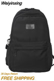 Weiyinxing Women Backpack Female Waterproof Nylon Schoolbag Student Book Bag Solid Color School Backpacks for Teenager Gilrs Boys