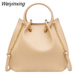Weiyinxing Women's Handbags Large Capacity Top-handle PU Leather Bucket Crossbody Bag Casual Messenger Shoulder Bag Female