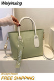 Weiyinxing Texture Lady's Handbag PU Leather Heldhold Square Bags 2023 New Fashion Summer Versatile Tote Bag Popular Crossbody Bag