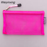 Weiyinxing Pcs Transparent Grid Zipper Pen Bag Pencil Case Storage Package For Girls Korean Stationery School Supplies School Student