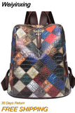 Weiyinxing Backpack Women Leather Rucksack Women's Knapsack Travel Backpacks Shoulder School Bags for Teenage Girls Mochila