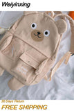 Weiyinxing Junior School Girls Primary School Students College Wind and Day Department Cute Bear Cartoon Large Capacity Backpack