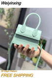Weiyinxing Small Square bag 2023 Fashion New Quality PU Leather Women's Handbag Crocodile pattern Chain Shoulder Messenger Bags
