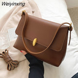 Weiyinxing Hot Fashion Solid Pu Leather Shoulder Bags for Women New Luxury Designer Female Elegant Lady Handbag Crossbody For Girls