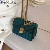 Weiyinxing Handbags Women Bags Designer Shoulder Vintage Velvet Chain Evening Clutch Bag Messenger Crossbody Bags for Women 2023