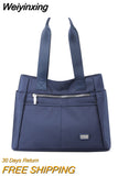 Weiyinxing Women Leisure Simple Waterproof Design Nylon Cloth Shoulder Bag Women Fashion Shopping Handbag Versatile Large Capacity Tote Bag
