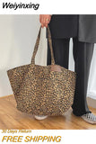 Weiyinxing Women Bag Woman Handbags Leopard Casual Tote Shopping Bag Vintage One Shoulder Bags Women Handbags Fashion 2023 Casual
