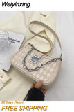 Weiyinxing Women's Chain Shoulder Bag 2023 New In Trend Designer Crossbody Bag Classic Female Handbags and Purses Small Saddle Bags