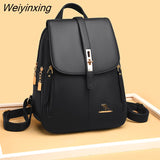 Weiyinxing 2023 Women Leather Backpacks Fashion Shoulder Bags Female Backpack Ladies Travel Backpack Mochilas School Bags For Girls