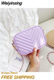 Weiyinxing Striped Crossbody Bags For Women Square Tassel Shoulder Bag Pu Leather Small Chain Ladies Handlbags
