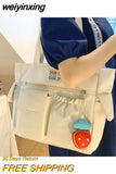 weiyinxing Fashion Women Shoulder Bag for College Girls Bookbag Cute Casual Waterproof Make Up Bag Kawaii Summer Sweet Schoolbag