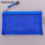 Weiyinxing Pcs Transparent Grid Zipper Pen Bag Pencil Case Storage Package For Girls Korean Stationery School Supplies School Student