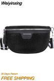 Weiyinxing Rhinestones Waist Bag For Women Waist Belt Bags Fashion Shoulder Crossbody Chest Bags Female Fanny Pack Brand Waist Packs