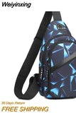 Weiyinxing Men Casual Multifunction Shoulder Bag Travel Crossbody Bag on Shoulder Sling Bag Pack Messenger Pack Chest Bag for Male