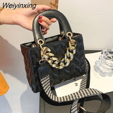 Weiyinxing Crossbody Bags For Women 2023 Dress Totes Women's Handbag Chain Stylish Lady Messenger Bag Wide Straps Shoulder Bag