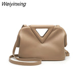 Weiyinxing Super Brand Women Crossbody Bag Designer Inverted Triangle Handle Handbag Purse Luxury Shoulder Bas for Women Clutch Satchel