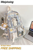 Weiyinxing Capacity Backpack Schoolbag Student Female Korean School Version Harajuku Cartoon Backpack Junior High