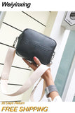 Weiyinxing Designer Leather Women Bag Ladies Shoulder Messenger Bags Handbag Letter Flap Simple Fashion Females Crossbody Bag