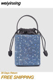 weiyinxing Square Diamonds Women Handbags Shinny Rhinestone Shoulder Crossbody Bags Luxury Glitter Evening Party Bags Small Purses