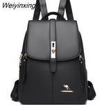 Weiyinxing 2023 Women Leather Backpacks Fashion Shoulder Bags Female Backpack Ladies Travel Backpack Mochilas School Bags For Girls