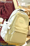 Weiyinxing Travel Waterproof Yellow Leisure School Bag Fashion Women Student Backpack Ladies Nylon Cute Book Female Laptop College Bag