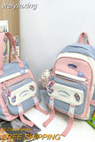 weiyinxing Fashion Women Backpack Cute Nylon Waterproof Set Bag Rucksack Teens Kawaii Bookbag for Girls Schoolbag Travel Mochila