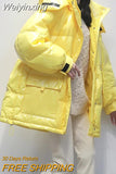 Weiyinxing Down Parka Oversize 2023 90% White Duck Down Jacket Winter Candy Bright Coat Women Snow Clothes Loose Medium Long