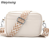 Weiyinxing YIDE Solid Classic Purses and Handbags Women Wide Fabric Strap Crossbody Bag Ladies Luxury Daily Use Zipper Shoulder Bags