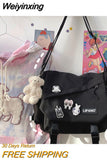 Weiyinxing Women Bags Handbags 2023 Large Capacity Single Shoulder Male Bolsas Japanese Harajuku Postman Student Messenger Crossbody Bag