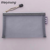 Weiyinxing Pcs Transparent Grid Zipper Pen Bag Pencil Case Storage Package For Girls Korean Stationery School Supplies School Student