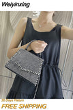 Weiyinxing Flap Small Tote Bag Quality PU Leather Women's Designer Female Handbags And Purses Fashion Chain Shoulder Crossbody Bags