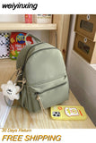 weiyinxing Nylon Women Backpack Female Small School Backpack for Teenage Girls Solid Color Bookbag for Kids Mochila Kawaii Bag