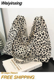 Weiyinxing Bags Totes Luxury Designer Handbags For Women Shopping Canvas Ladies Fashion Casual Leopard Shoulder Shopper Women's Bag