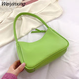 Weiyinxing Women's Shoulder Bag 2023 Trendy Candy colors Women's handbag Small Summer Baguete Bag For Women Shoulder Bags Female Hobos