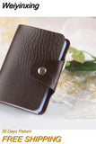 Weiyinxing Women PU Bank Card Holder Candy Color Card Wallet multiple Card Slots Wallet Credit Bussiness Card Holder Large-capacity Purse