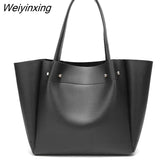 Weiyinxing New Style Women Bag Handbag Casual Shoulder Bag PU Leather Bag Retro Classic Bag Black Brown Designer Female Bag