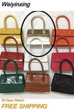 Weiyinxing Small Square bag 2023 Fashion New Quality PU Leather Women's Handbag Crocodile pattern Chain Shoulder Messenger Bags