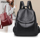 Weiyinxing Luxury Brand Women Backpack High Quality Leather Backpacks Travel Backpack Fashion School Bags for Girls mochila feminina