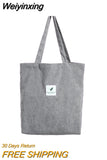 Weiyinxing Shopping Bag for Women 2023 Female Girls Casual Handbags Soft Reusable Fabric Affordable Shopper Shoulder Totes Bags