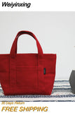 Weiyinxing Women Shoulder Bag Small Cotton Canvas Handbag Casual Tote Female Eco Crossbody Bag Cute Messenger Bags 2023